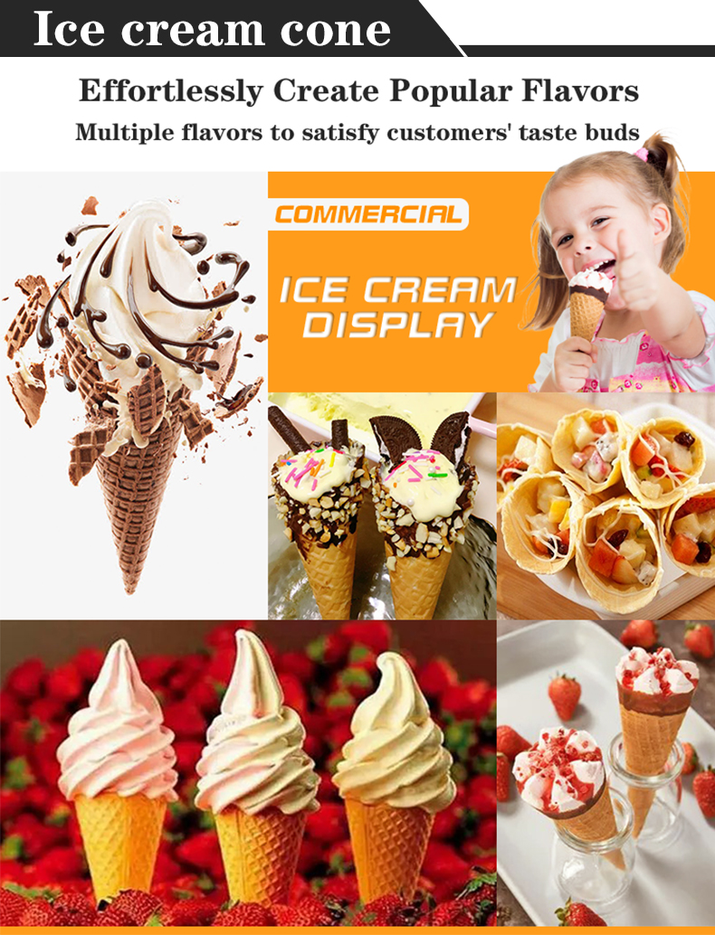 250*350*250mm Commercial Single Plate Electric Ice Cream Cone Machine for Commercial