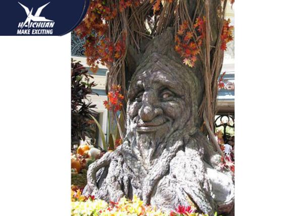 Amusement Equipment Outside Lifelike Animatronic Talking Tree Mouth Open And