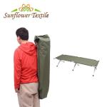 190x64x42cm Foldable Camping Bed 600D Oxford Cloth Green Military For Adults