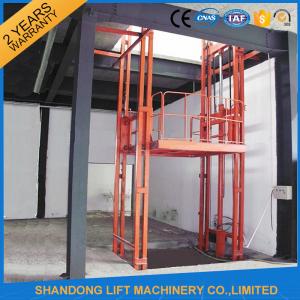 China 2.5 Tons Guide Rail Hydraulic Elevator Lift for Warehouse Cargo Loading CE wholesale