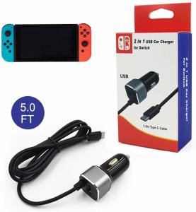 China High Speed 2.4A USB Car Charger for Nintendo Switch and mobile wholesale