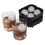 FDA 4 Cavity 125g Ball Shape Silicone Ice Cube Trays