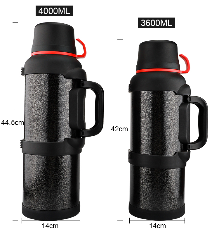 Stainless Steel Plastic Travel Water Bottle Sports Thermos Travel Pot Camping Flask 3 Litre Big Tea