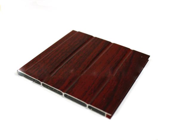 Wood Grain Extruded Aluminium Door Profiles Length Customized With Transfer