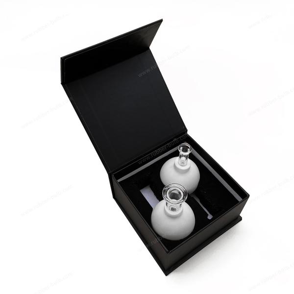 15/25mm 2 Pcs Vacuum Cupping Cups Rubber Head Glass Anti Cellulite Massage Face