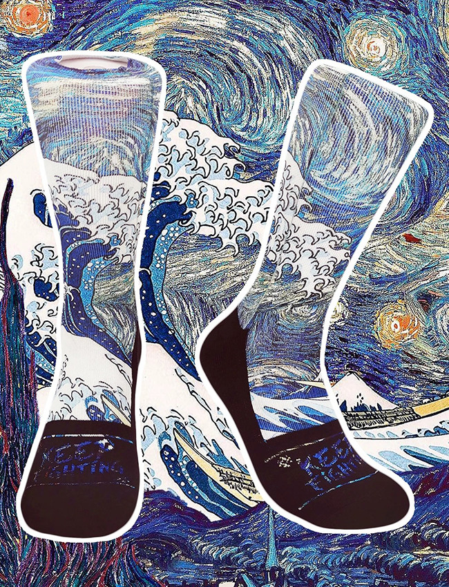 Blank Polyester Sublimation Printed Socks Digital Printed Socks Custom