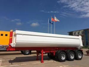 China 80 Tons Customized Hydraulic Tipping Tipper Semi Trailer Relay Valve Wabco Tread 1840mm wholesale