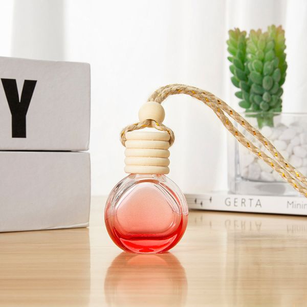 8ml Long Lasting Mini Glass Unique Aromatherapy Aroma Hanging Car Perfume Empty Bottle