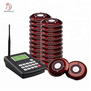China Hot sales long range 9999 channels queue call coaster pager system and keyboard transmitter for restaurant on sale