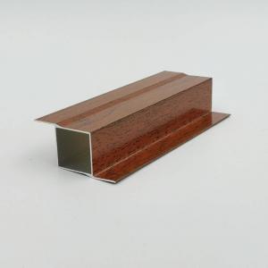China 5.8M 5.85M 6M Wood Finish Aluminium Profiles For Kitchen Cabinet wholesale
