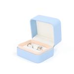 Light Blue Leather Jewelry Box for Big Jewelry Set Necklace Bracelet Earrings