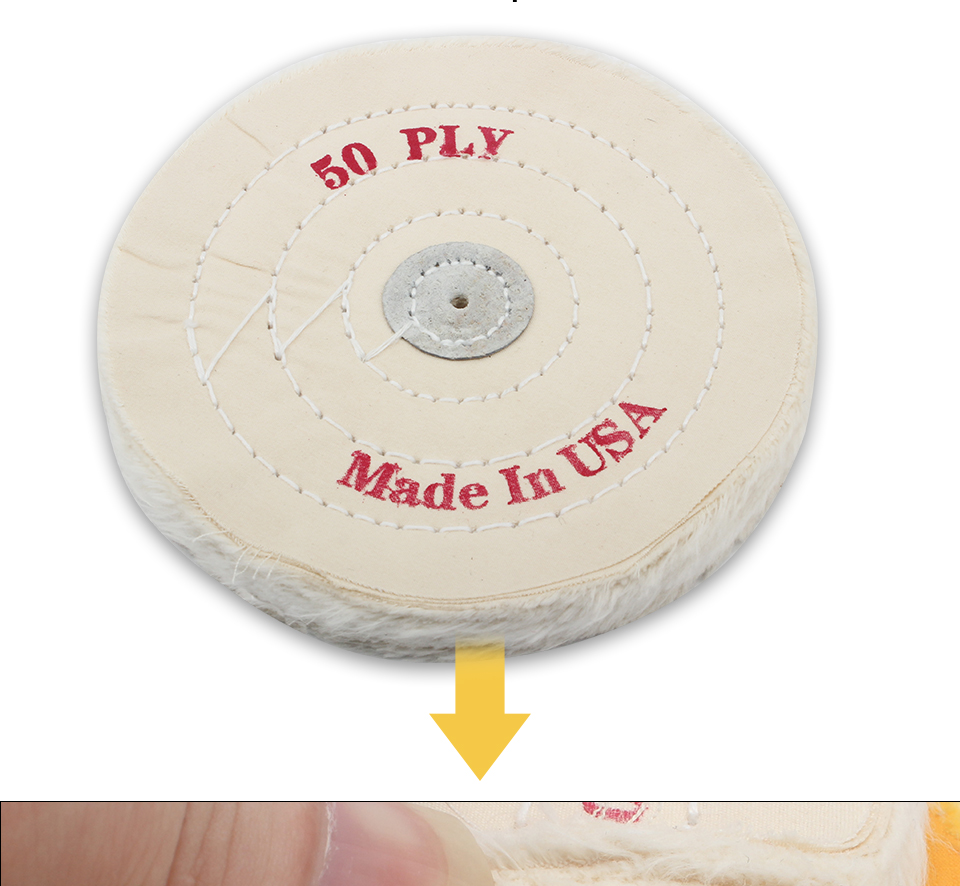 Grinder Jewelry Polishing Machine 1/7" center hole Cloth Buffing Wheels Cotton