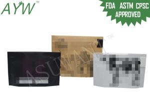 China Child Resistant Bags For Weed Seeds Packaging / Kraft Paper Zip Lock Bags With Zipper wholesale