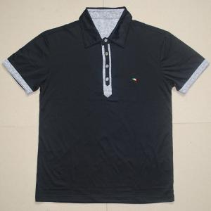 China Blank Black Cool Fabric Custom Logo T Shirts V - Neck Collar Avaiolable wholesale