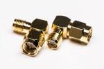 Right Angle Male to Female RF Coaxial Connector , SMA Coaxial Cable Fittings