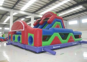 China Giant Inflatable Assault Course , Outdoor Game Boot Camp Bouncy Obstacle Course wholesale