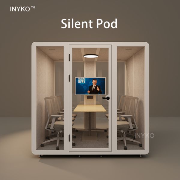 Modular Soundproof Booth with High Soundproofing Level and Modern Sleek Design for Office Pod