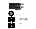 Outdoor 1~12 Core Bulk Fiber Optic Cable Self Support Steel Wire Messenger PVC