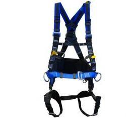 China Blue Multi Point Full Body Safety Harness , Climbing Body Harness With Rescue Strap wholesale