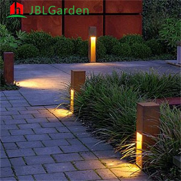 Home Decoration Garden Lights Corten Steel Light Box 200cm Length With Solar