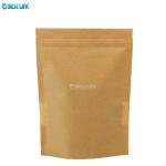 Coffee Packing Standing Pouch Foil Kraft Paper Bags with Clear Window for Food