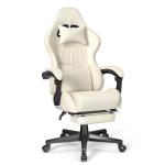 Modern Design Gaming Chair with Vintage PU Leather and Massage 19"D x 27"W x 50