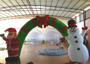 China Holiday Blow Up Christmas Decorations , Inflatable Christmas Arch Ornaments 4.6 X 3.6m on sale
