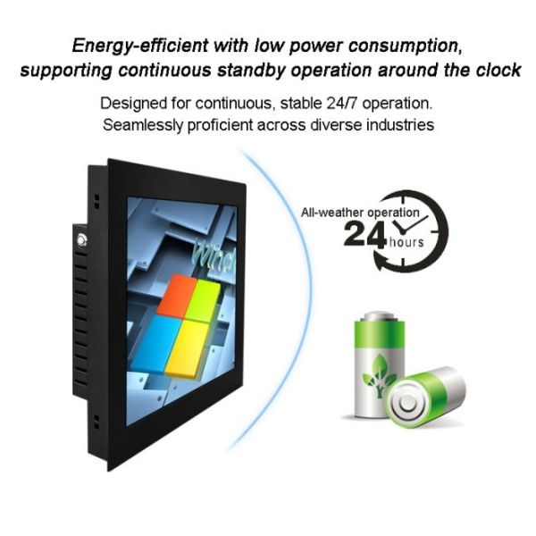15 Inch Fully Enclosed TouchScreen Multi Network Port Embedded Industrial Control Integrated Computer