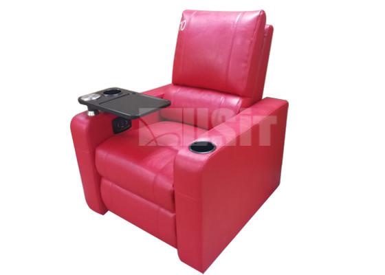 Corner Sofa Theater Room Seating , Electric Recliner Chair With Rotary Tray