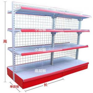 China Double Sided Wire Mesh Panel Store Shelf / White Storage Baskets SGS ISO wholesale
