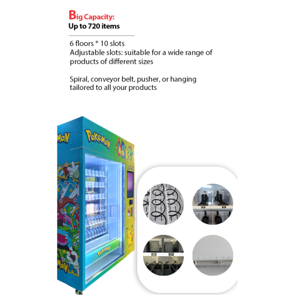 Big Capacity Pokémon & TCG Card Elevator Vending Machine for Card Shops, Collectors & Vending Operators