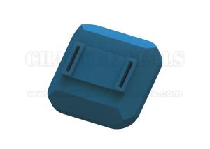 China Molded Square Shape Blue Silicone Rubber Suction Cups For Vacumme Absorption PCB Board wholesale