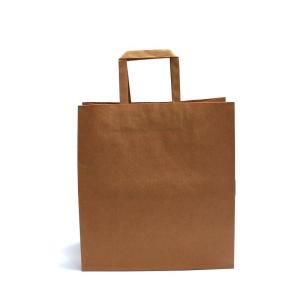 China Biodegradable Kraft Paper Bag With Handles Embossing / Stamping / Varnishing Printing wholesale