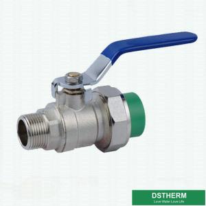China Ppr Male Double Union Ball Valve Brass Valve Lighter Weight Type Full Sizes Fast Flow wholesale