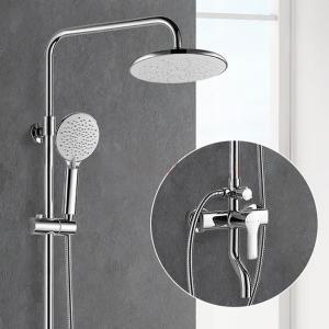 China Three Function Bath Shower Mixer Set Copper Alloy Adjustable Descaling Shower Set wholesale