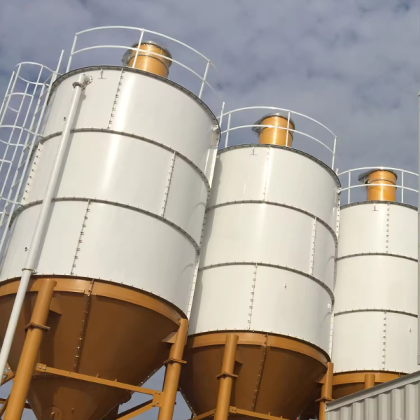 Automatic Bulk Cement Storage Tanks 50T-120T Horizontal Cement Silo