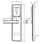 38 - 50mm Thick Door Electronic Safe Locks Plated Gold Electronics Door Lock