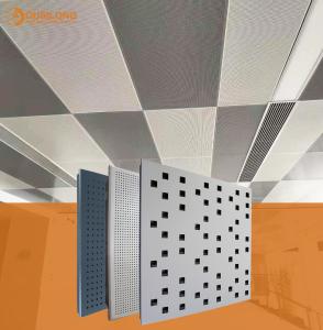 China Acoustic False Aluminium Perforated Metal Ceiling Panel 600 X 600 X 0.6mm wholesale