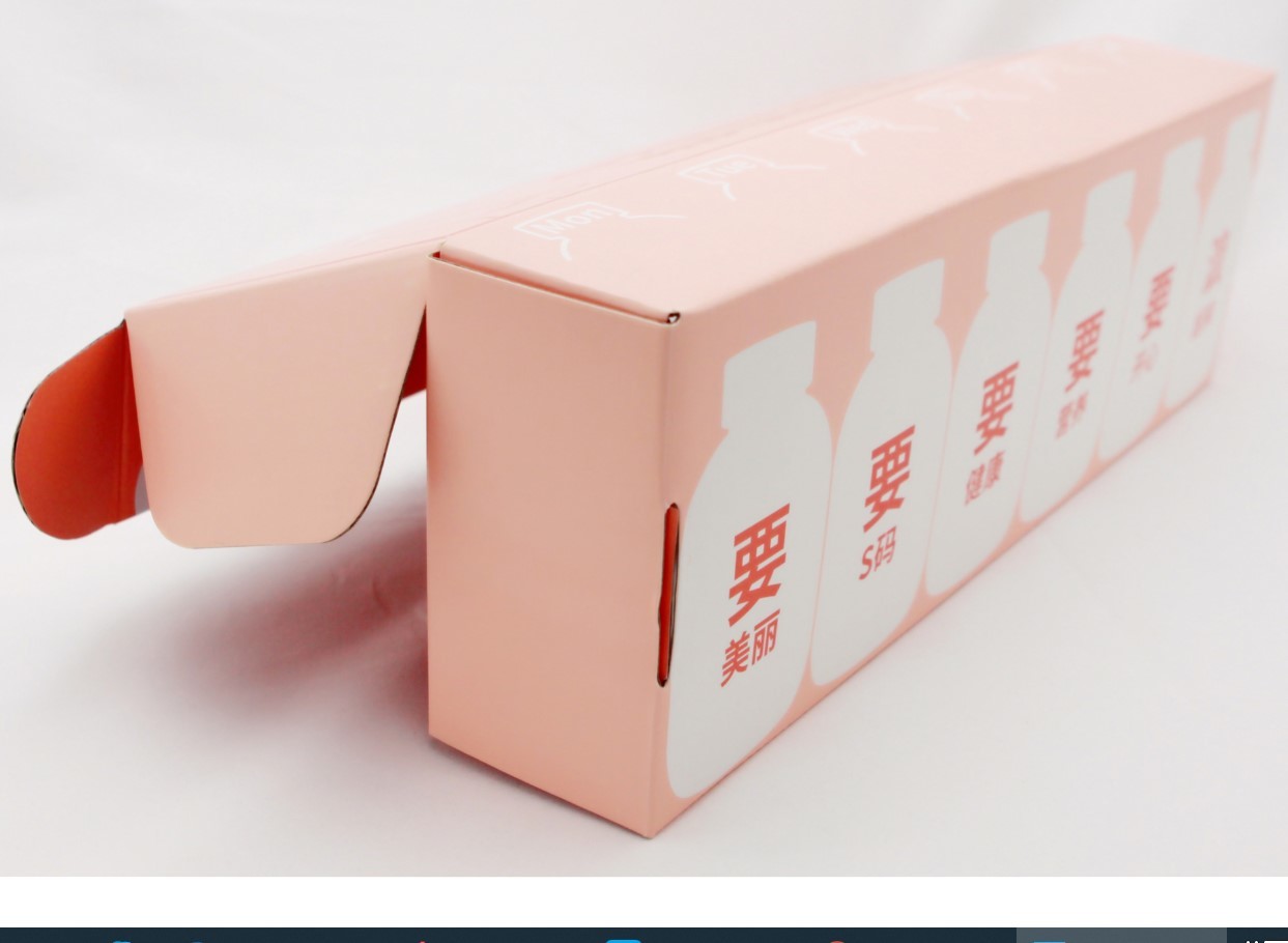 Custom Pink Corrugated Mailer Boxes Matt lamination Gold Foil With Logo