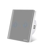 UBARO EU Standard 100V - 240Vac 10A Touch Light Switch Single Live Wire Grey