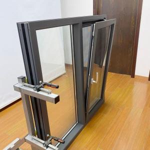 China Black Double Tempered Glasses Tilt And Turn Casement Windows Fiberglass Flyscreen Tilt Sash Window wholesale