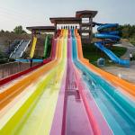Hot Dip Galvanizing Rainbow Water Slide For Water Amusement Parks And Holiday
