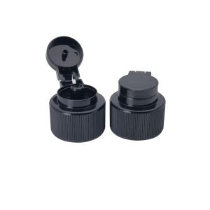 China ODM Black Striped Side Flip Top Cap For Shampoo Bottle wholesale