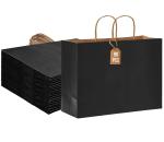 Gravure Printing Flat Bottom Kraft Paper Bag for Merchandise Nature Clothes