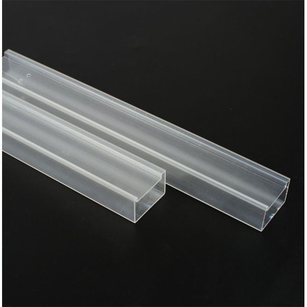 ABS U Channel Cable Trunking System Clear Square Packing Tube Plastic Profiles Customized