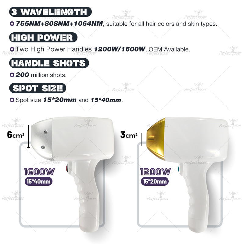3500W 808nm Diode Laser Hair Removal Machine Painless Soprano Ice