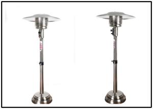 China High Efficiency Fire Sense Ss Deluxe Patio Heater , Natural Gas Heat Lamp Floor Standing wholesale