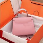 European-American Design Lock Closure Palm Print Leather Shoulder Bag for Women