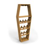 Pine Wood Wine Storage Display Stand Display Shelf Wine Display Rack Natural