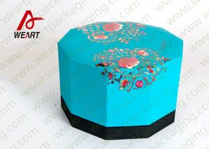 China Blue Lid & Black Base Cardboard Food Packaging Boxes , Decorative Cardboard Boxes With Lids wholesale